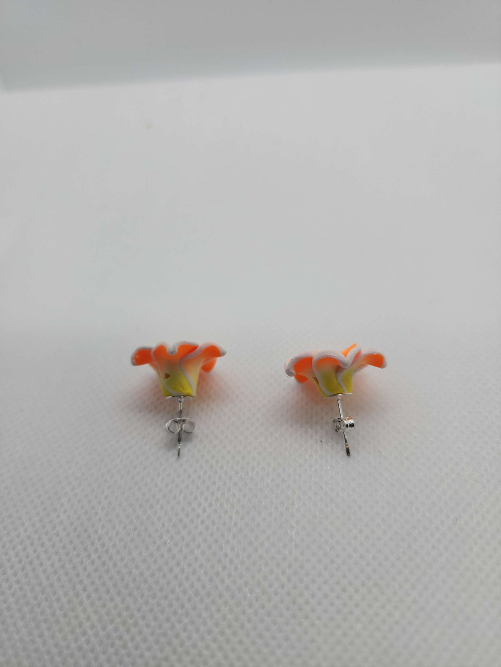 Flower shaped  errings  home one of the kind  image 1