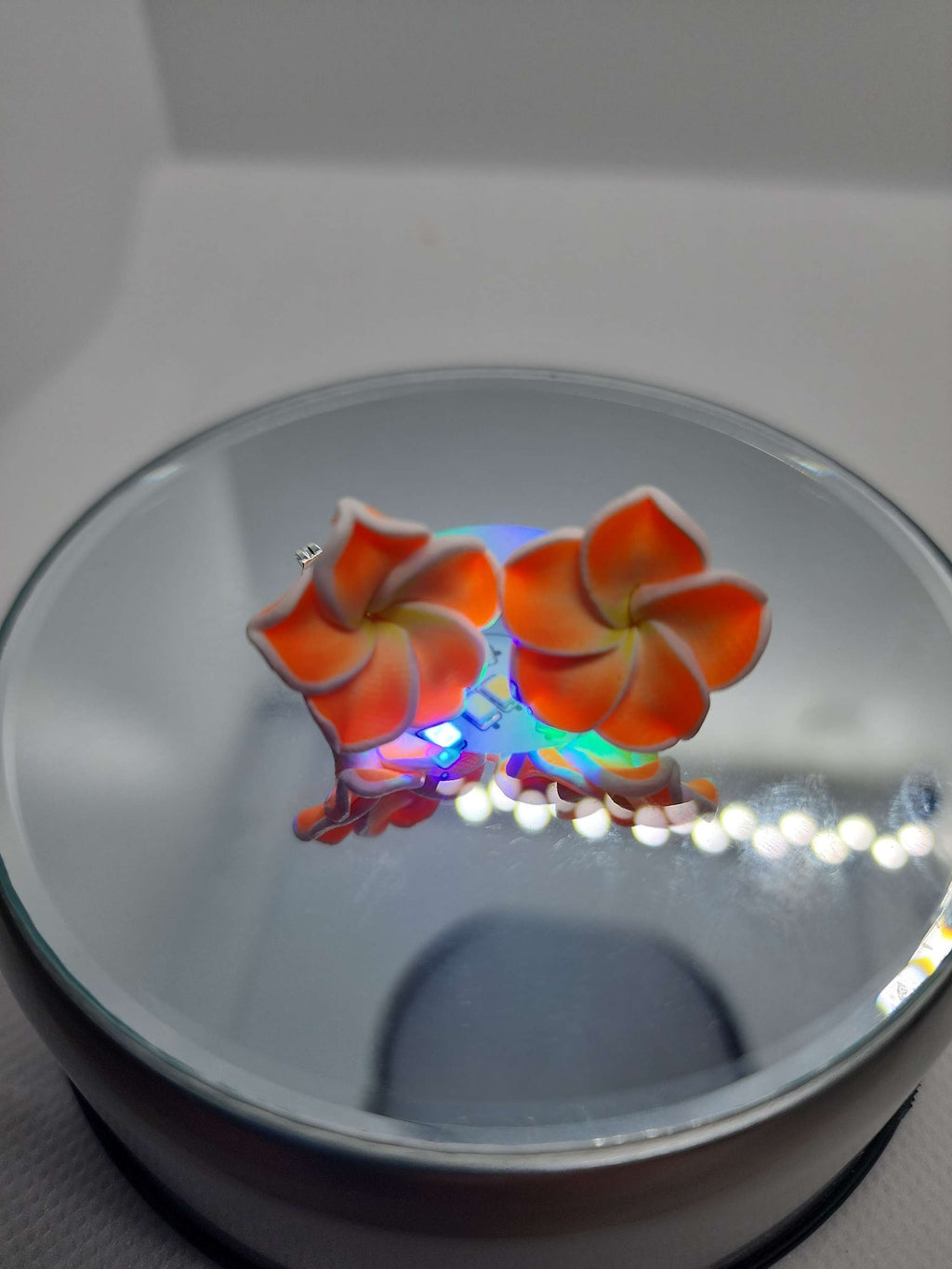 Flower shaped  errings  home one of the kind  image 4