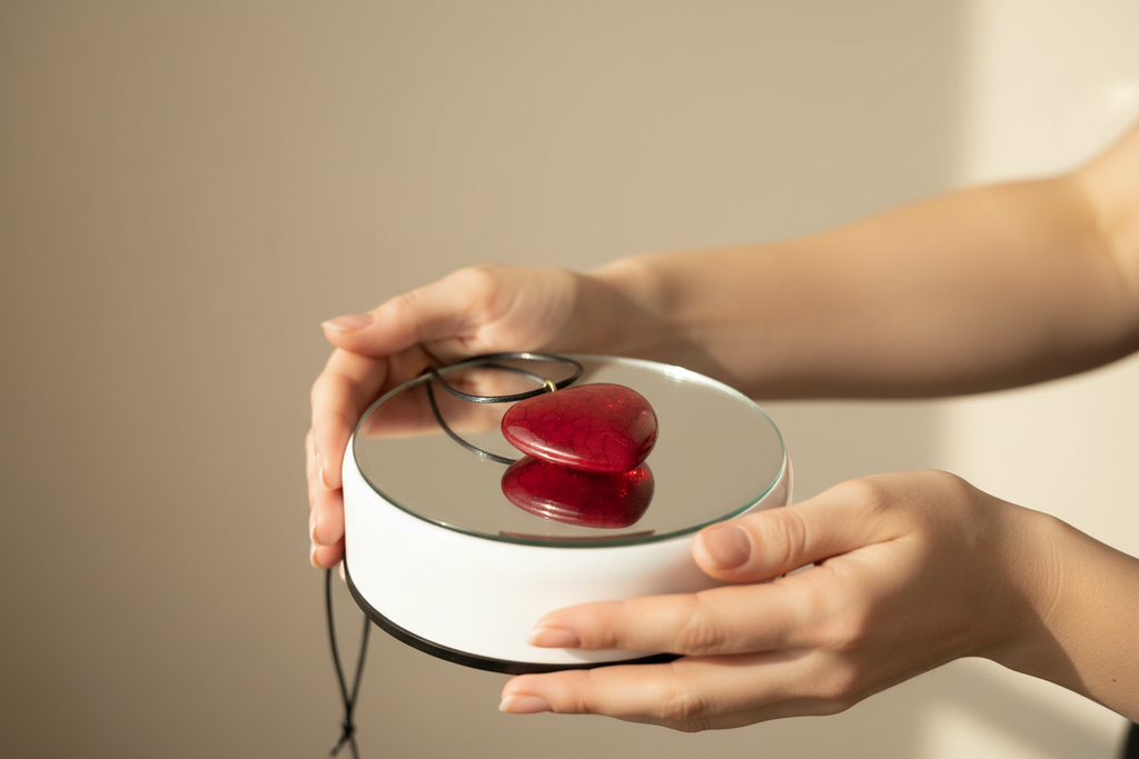 Natural stone Love Heart necklace for women  big br-j-020 - DCM