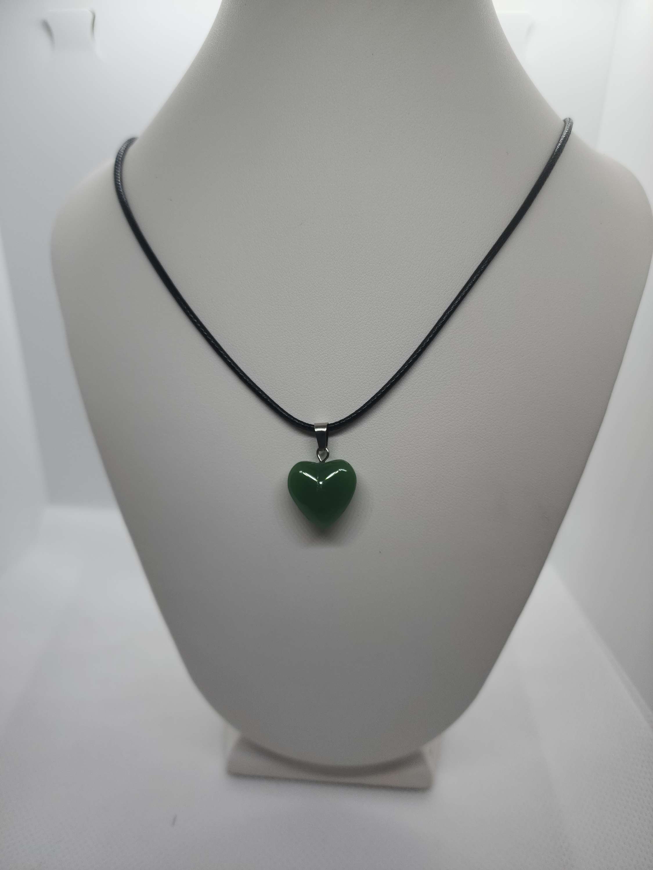 Necklace jade heart-shaped stone one of the  kind 😇  image 0