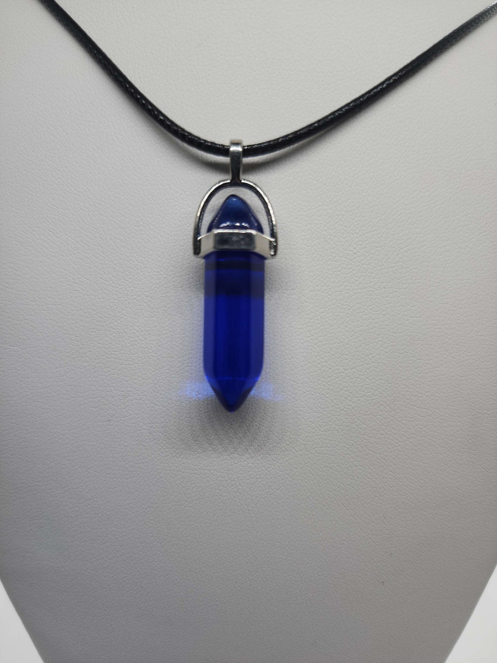 Hexagonal Qartz necklace on rope handmade on of the kind image 0