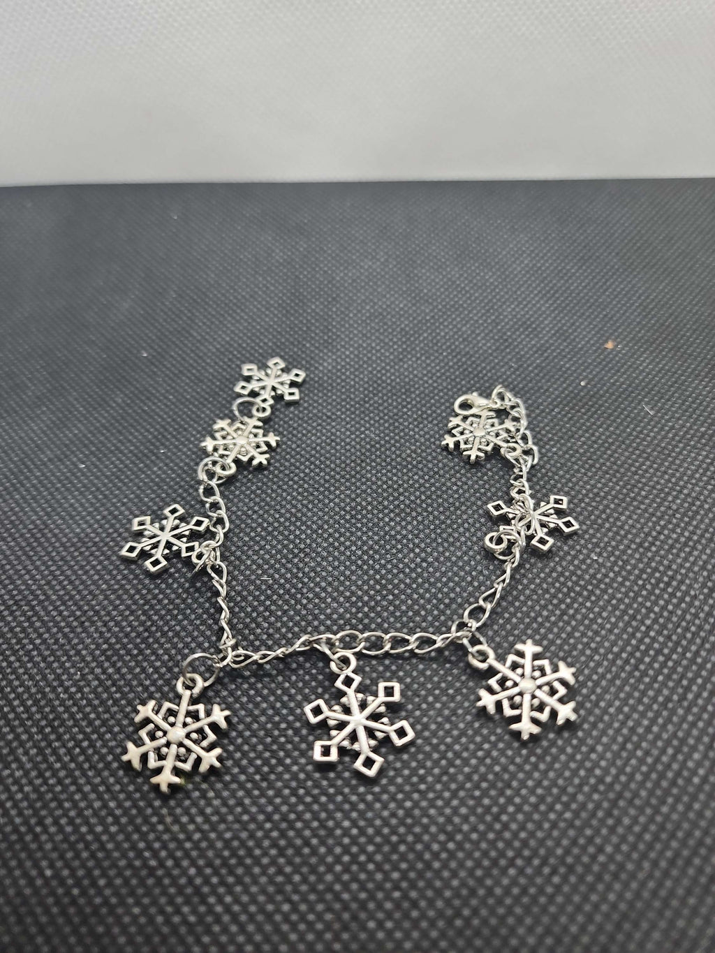 Hand  bracelet zink snow flake shaped hand made image 0