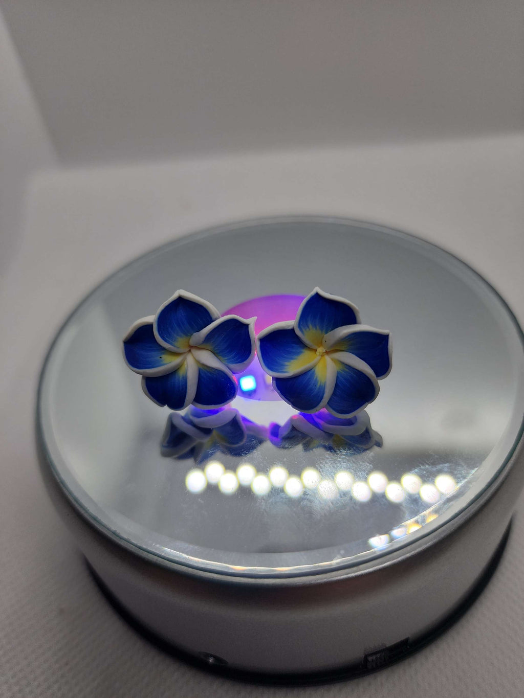 Flower shaped  errings  home one of the kind  image 2