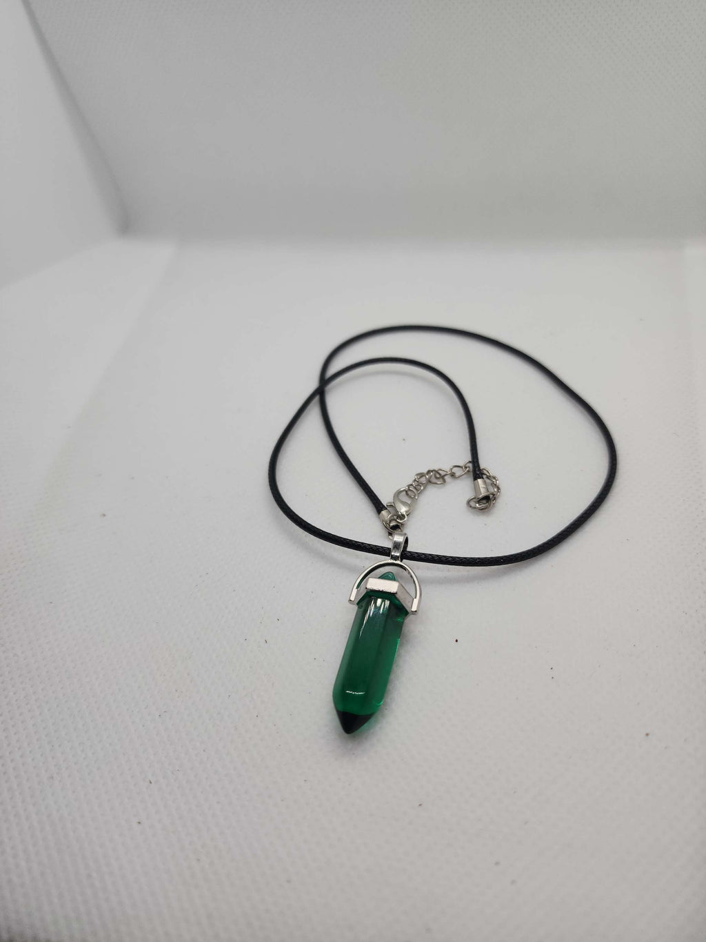 Hexagonal Qartz necklace on rope handmade on of the kind image 2