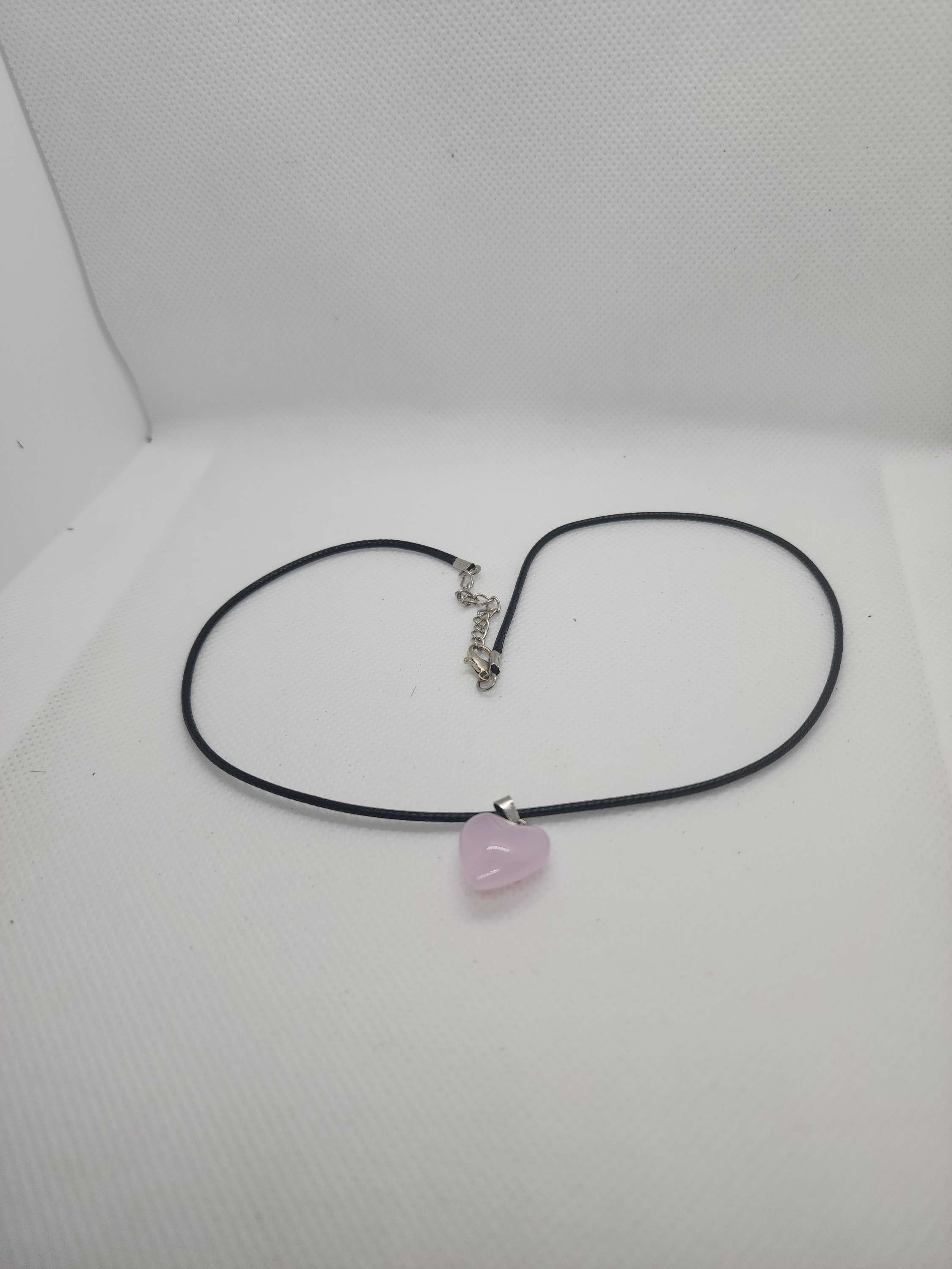 Necklace Quartz heart-shaped stone one of the  kind 😇 image 0