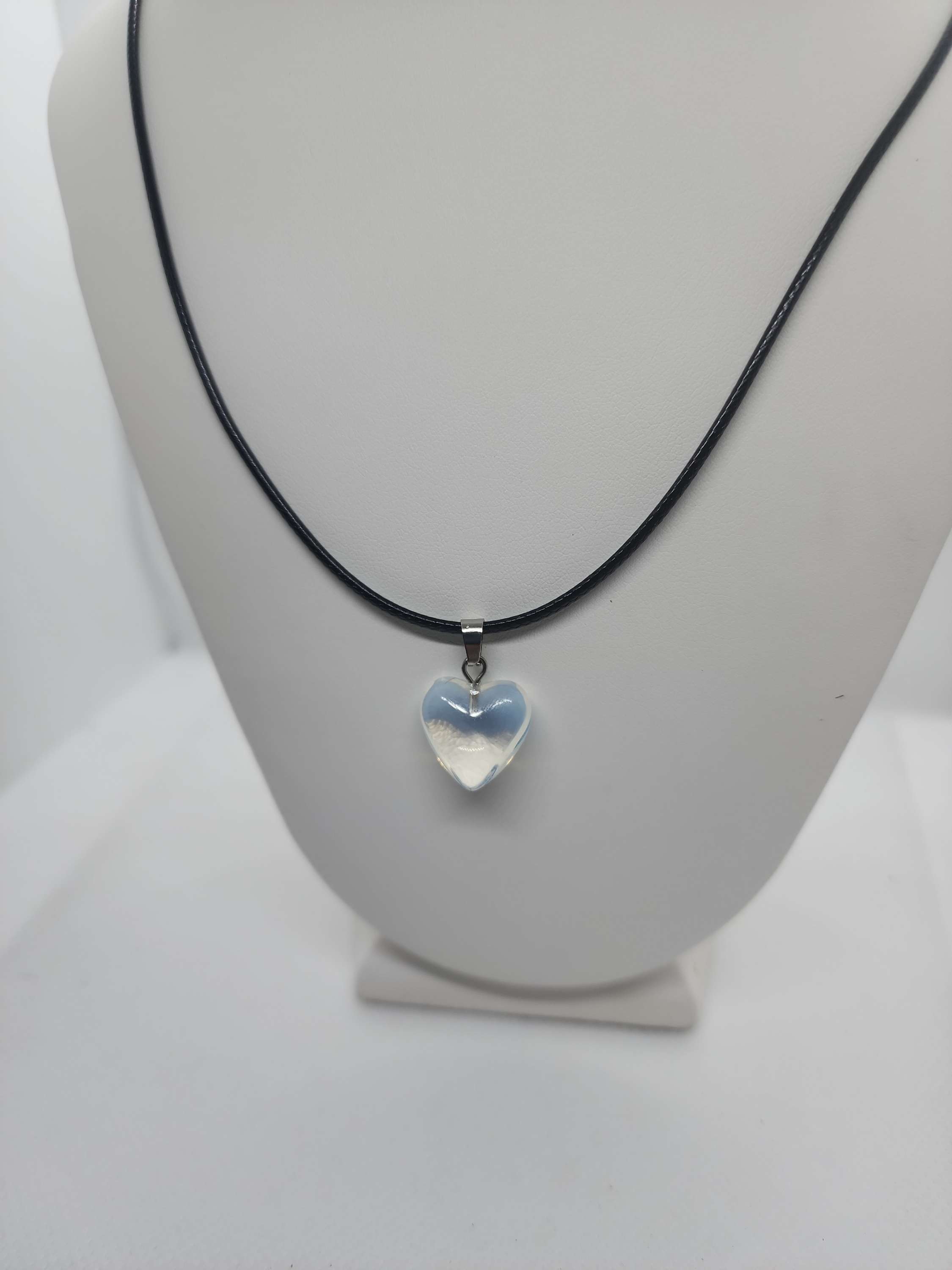 Necklace opal heart-shaped stone one of the  kind 😇 image 0