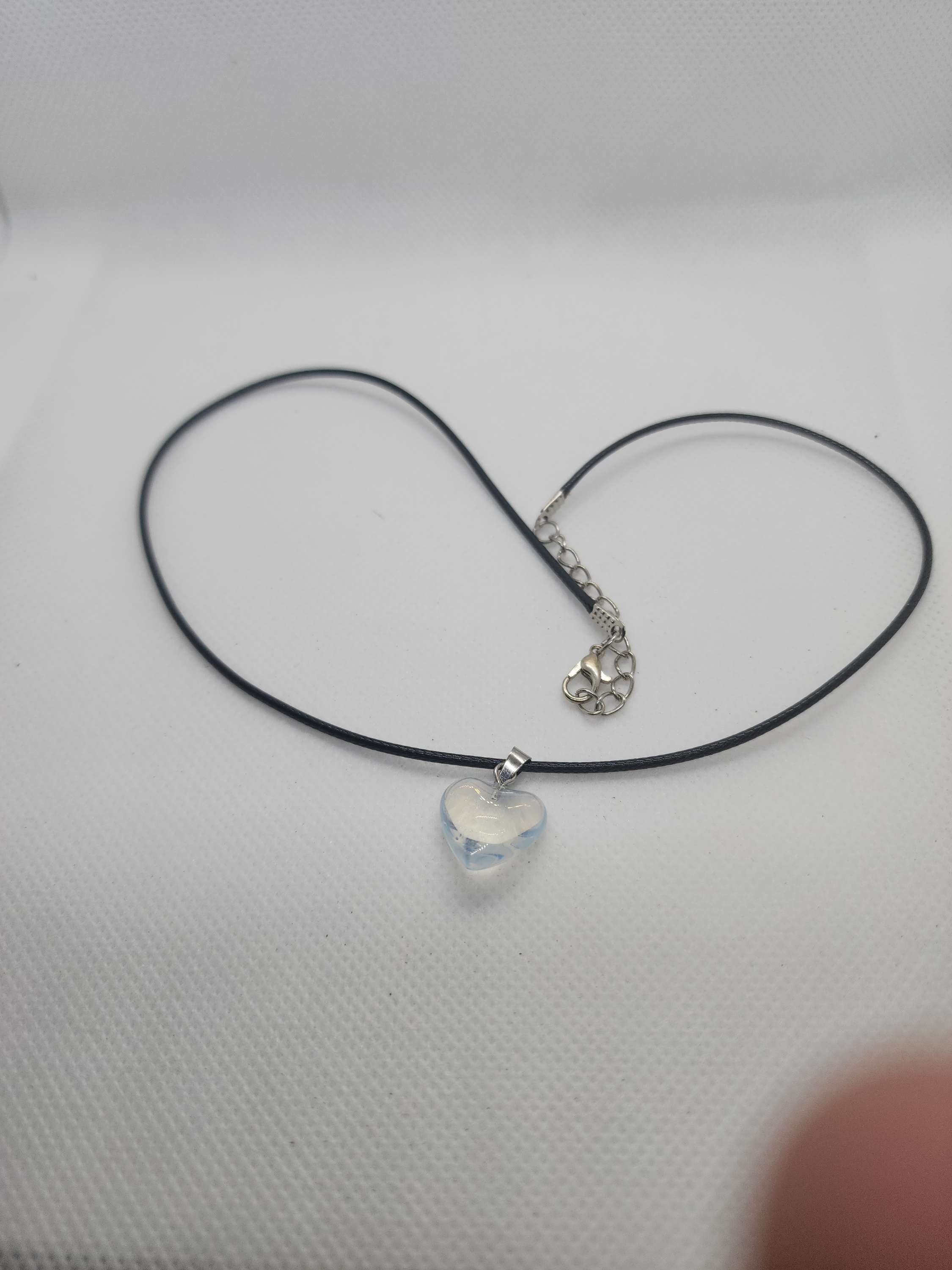 Necklace opal heart-shaped stone one of the  kind 😇 image 2
