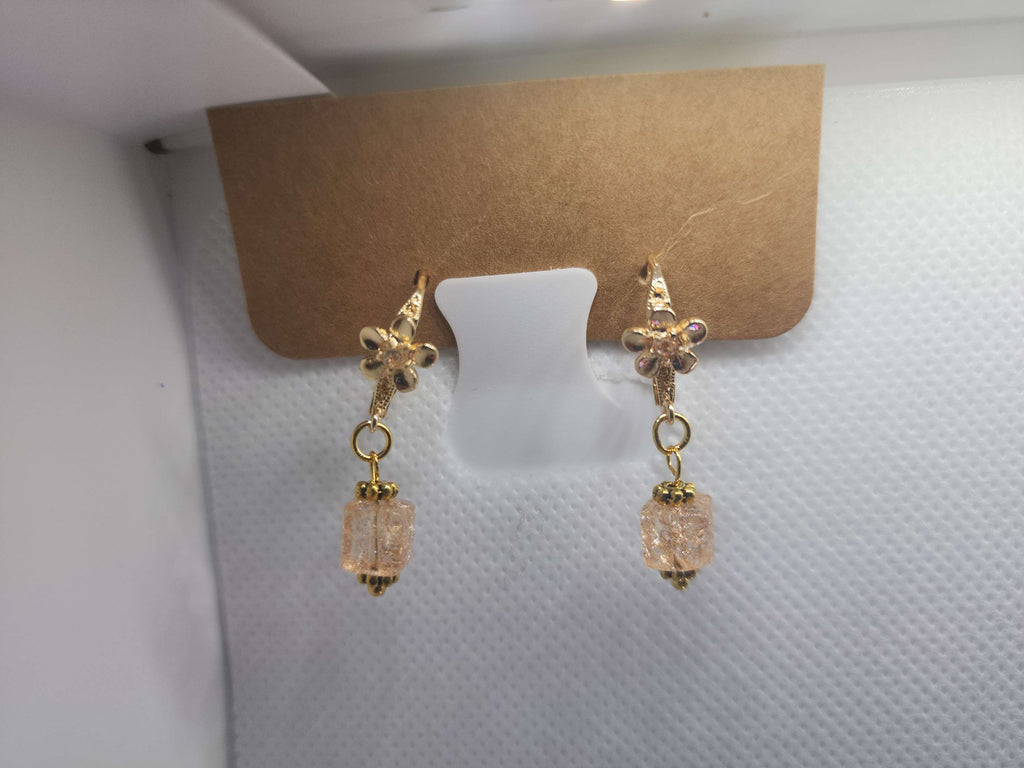 Handmade goldplated errings crystal with cubic zirconia  image 0