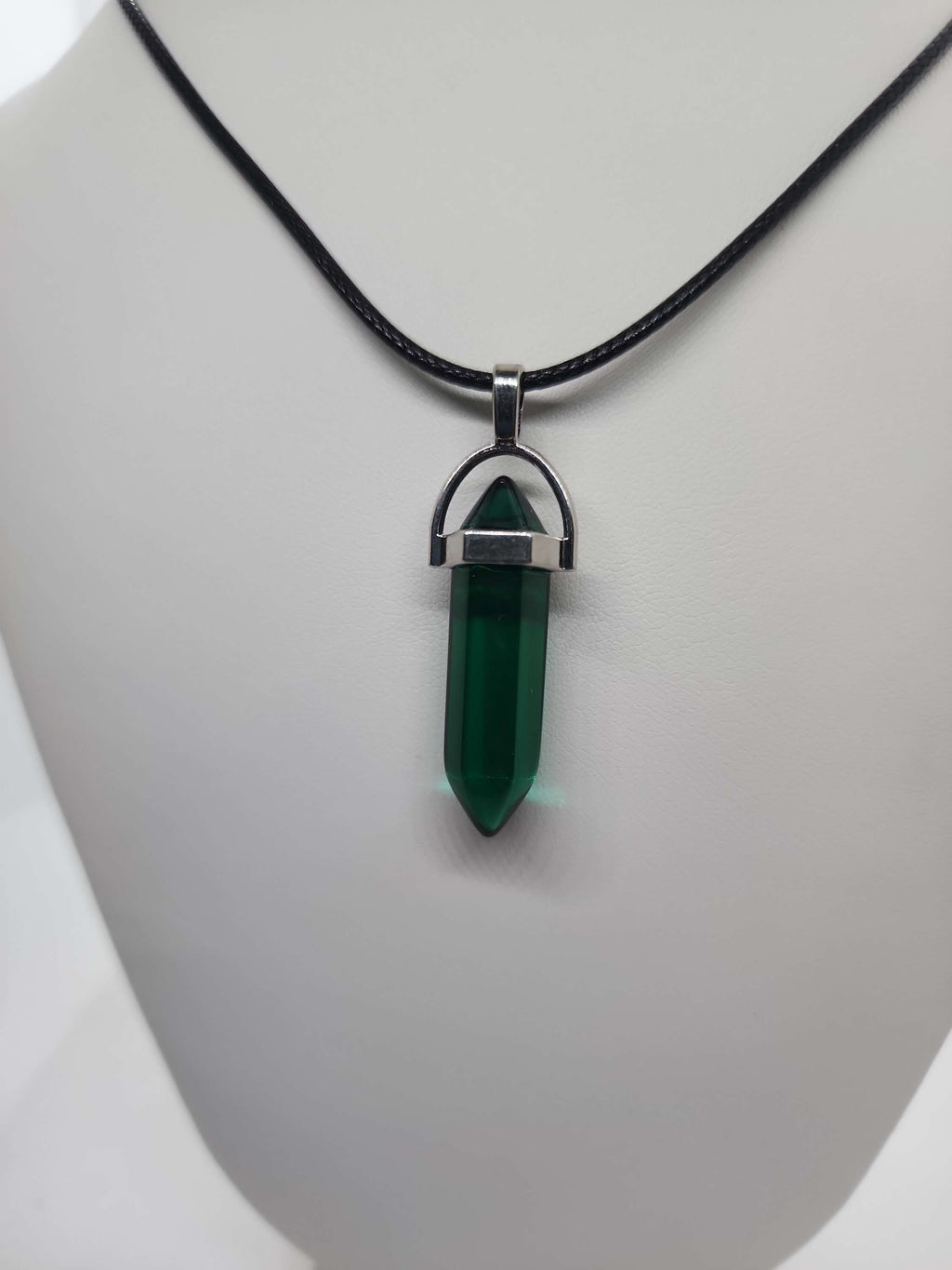 Hexagonal Qartz necklace on rope handmade on of the kind image 0