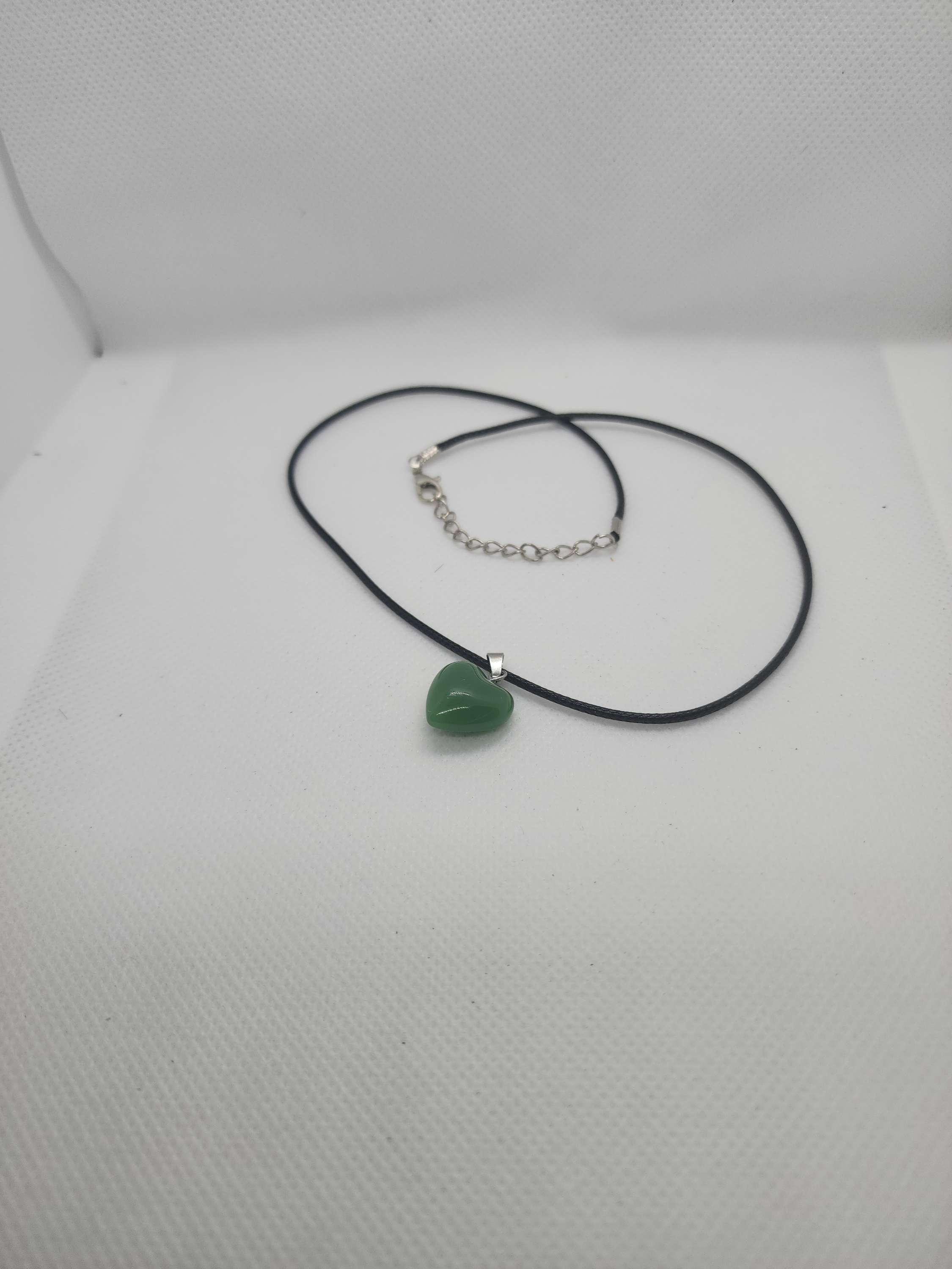 Necklace jade heart-shaped stone one of the  kind 😇  image 1