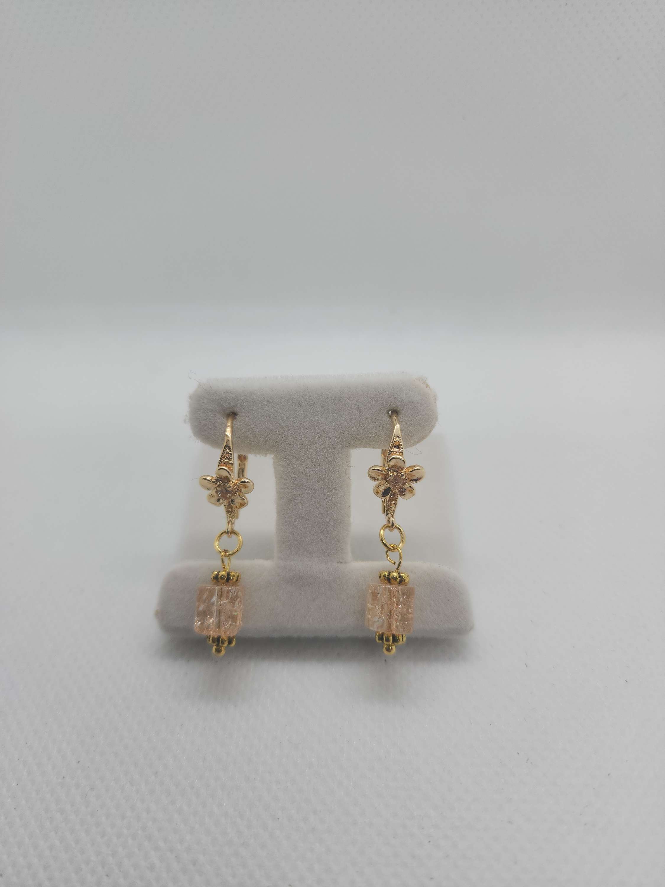 Handmade goldplated errings crystal with cubic zirconia  image 1